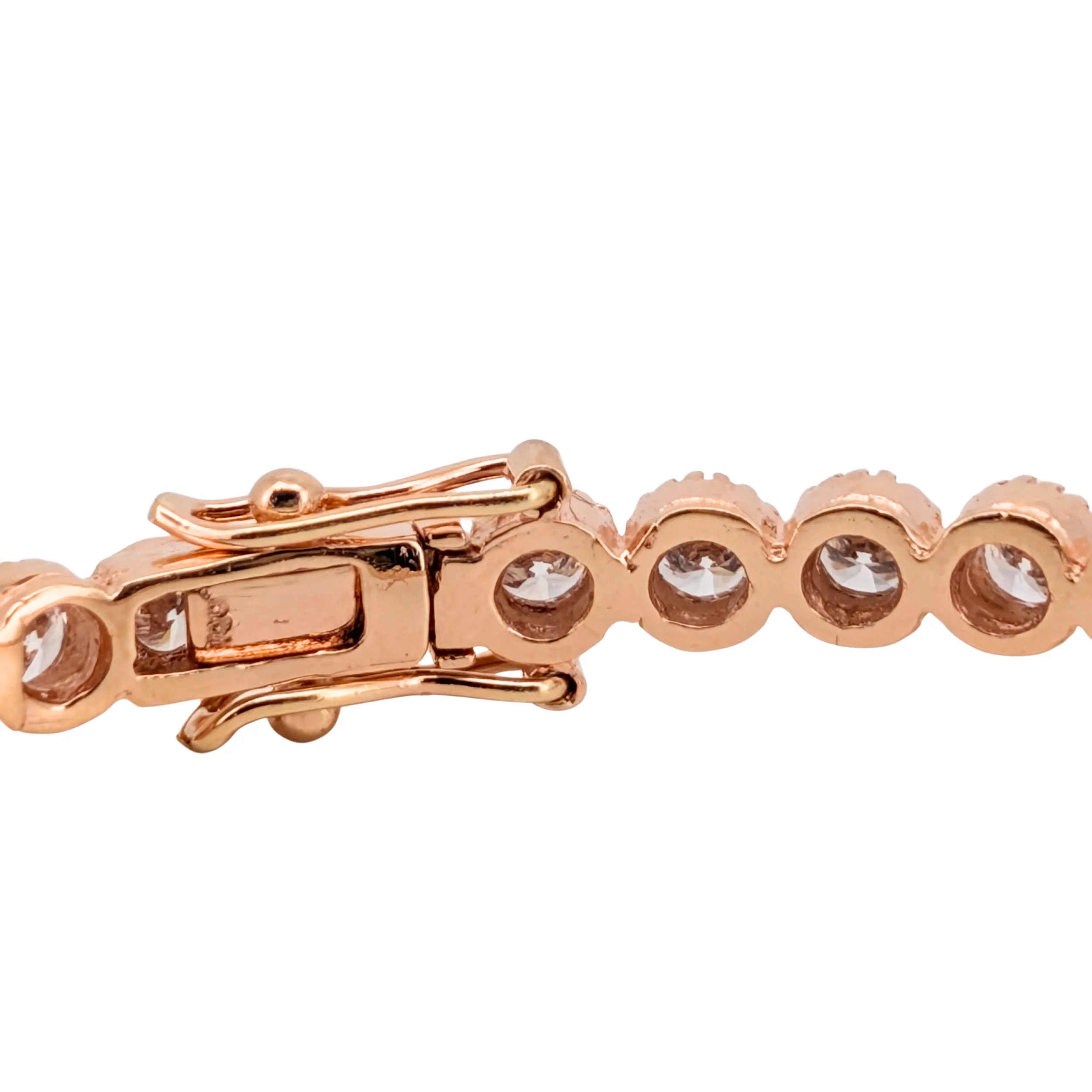 3.00Ct Natural Diamond Full Eternity Bangle In 18K Rose Gold - Image 4