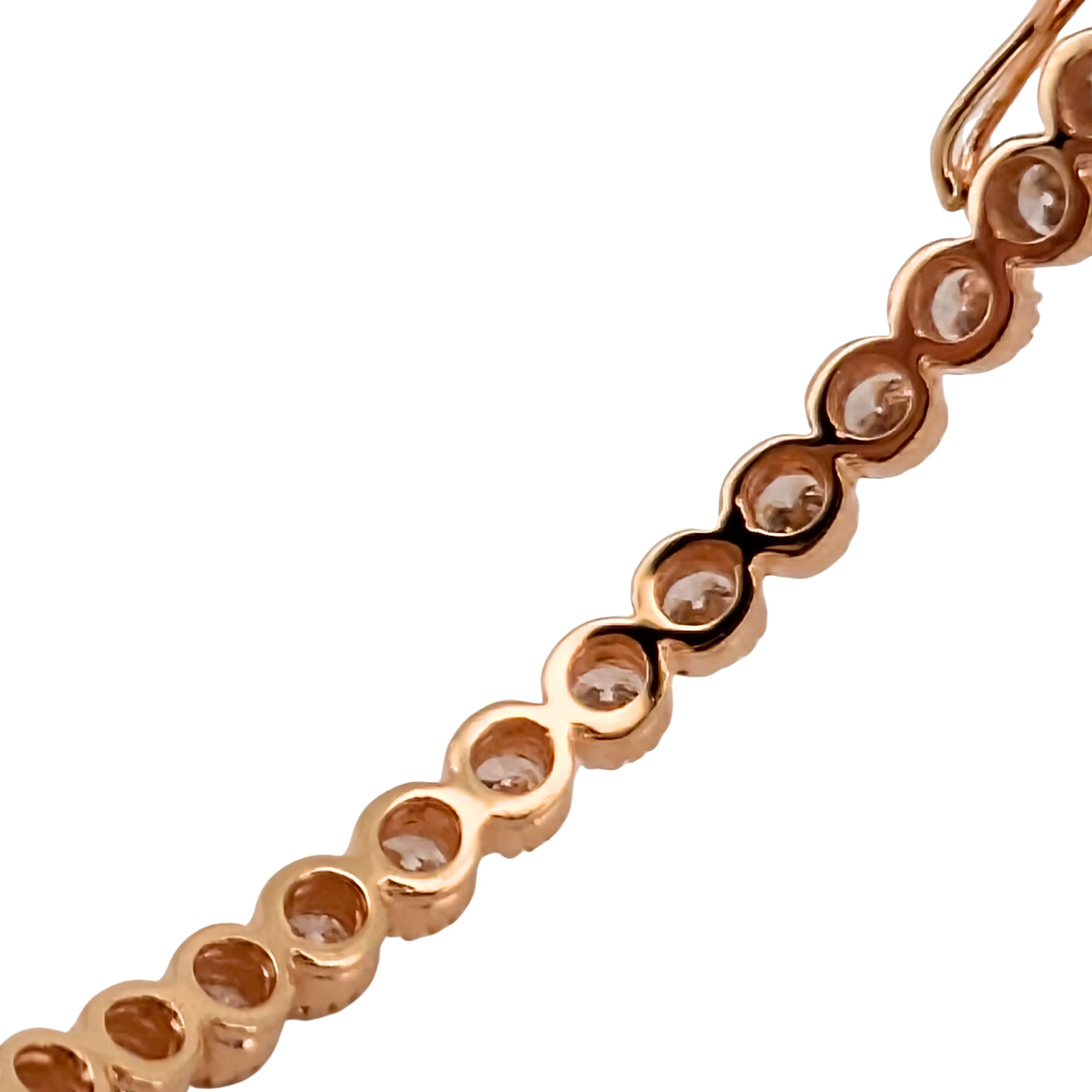 3.00Ct Natural Diamond Full Eternity Bangle In 18K Rose Gold - Image 6