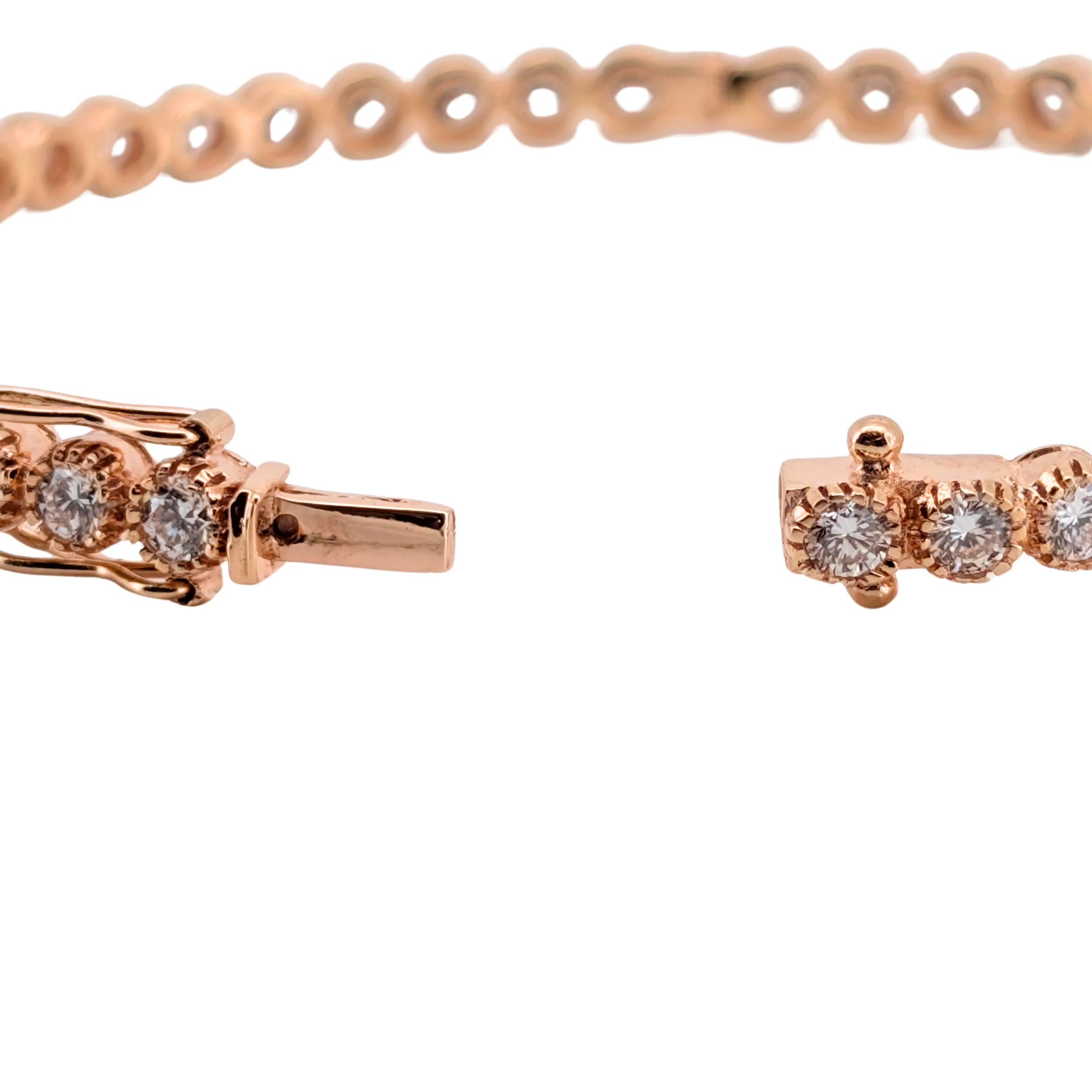 3.00Ct Natural Diamond Full Eternity Bangle In 18K Rose Gold - Image 7