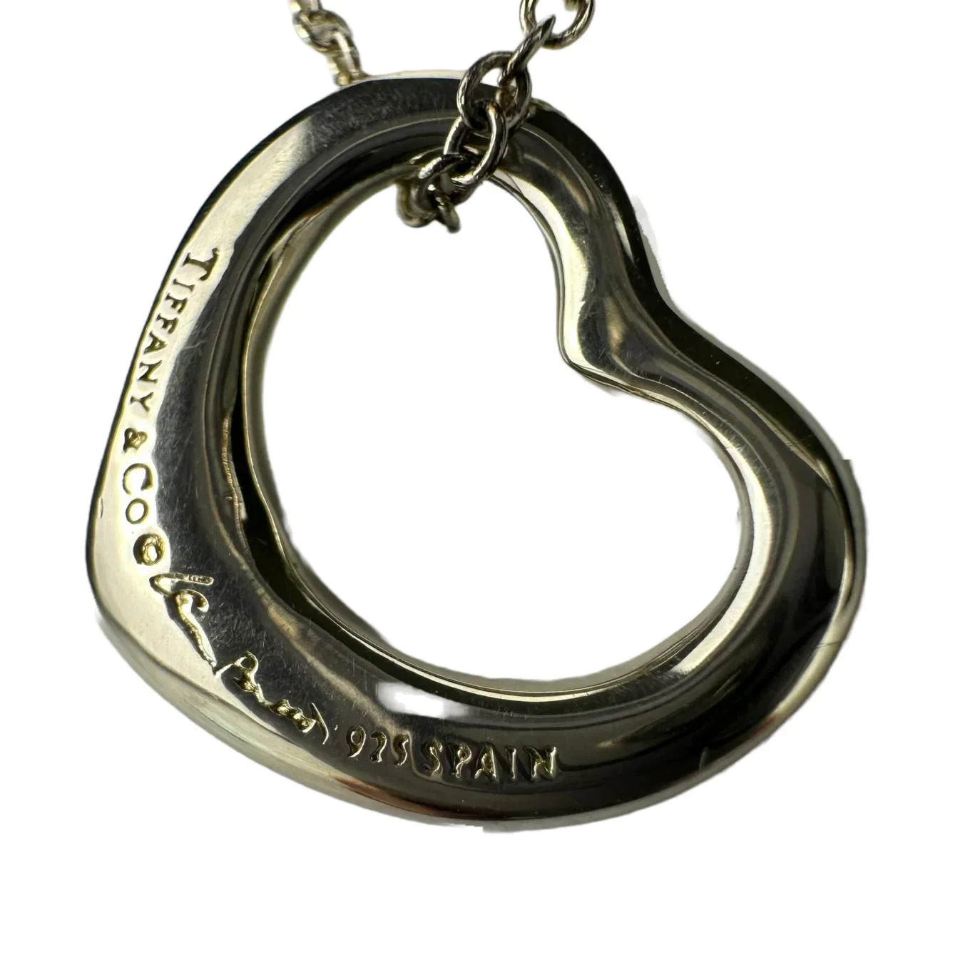 Tiffany & Co. Open Small Heart Pendant Sterling Silver - Image 3