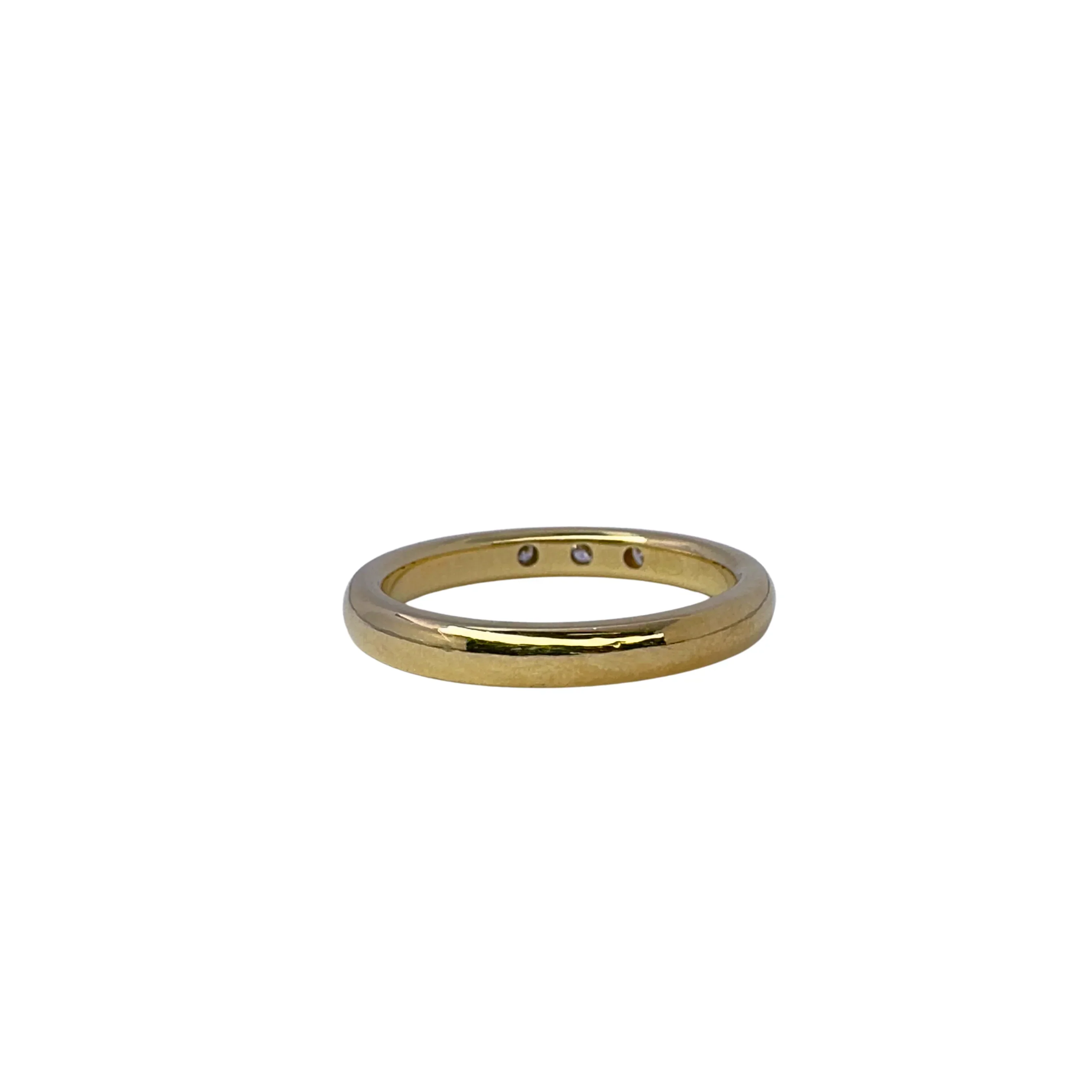 Tiffany & Co Ring, L½ or 51 Stacking Band Ring 18K Gold .06 Diamond - Image 3