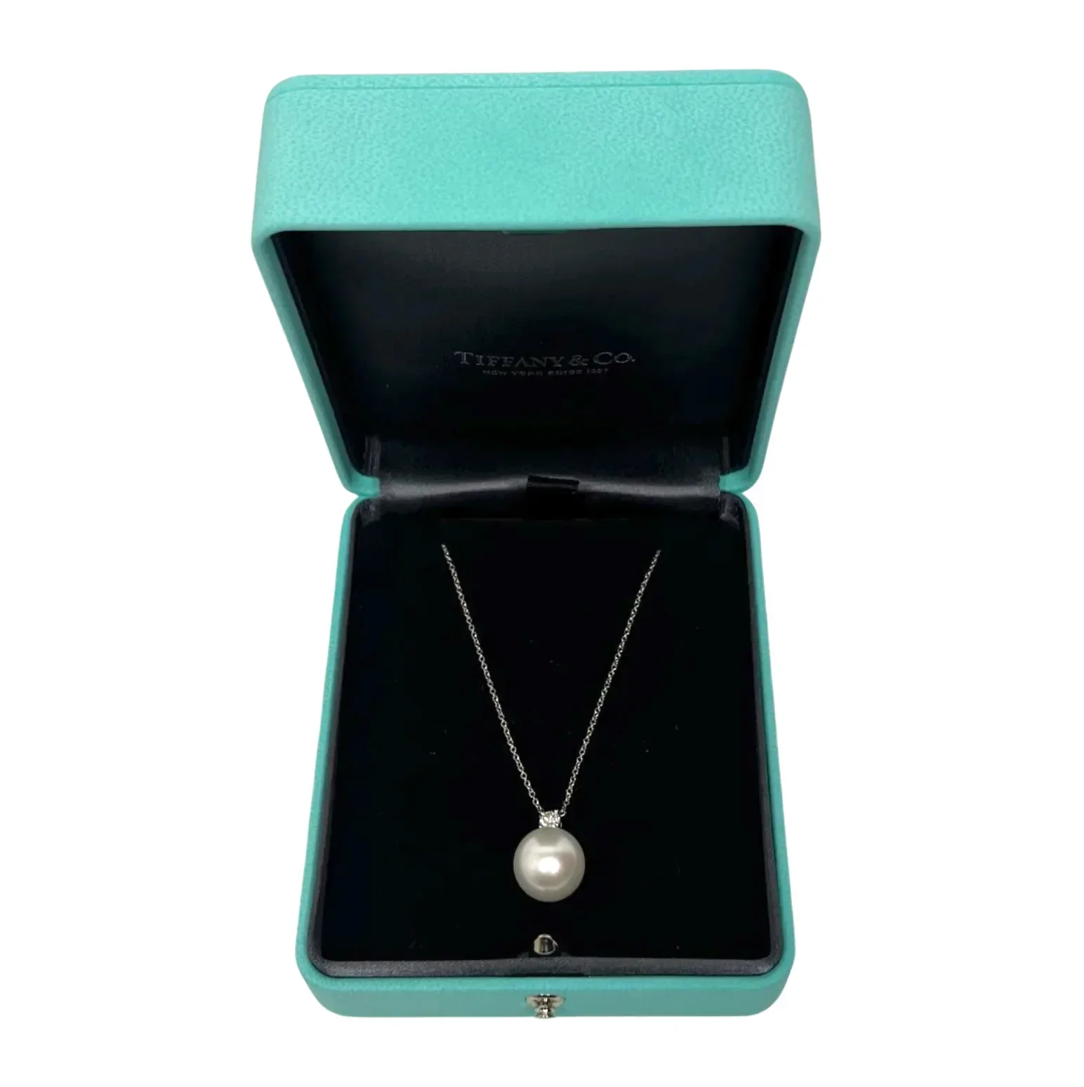 Tiffany & Co. South Sea Noble Pearl Necklace – 0.17 ct Diamond / Platinum - Image 3