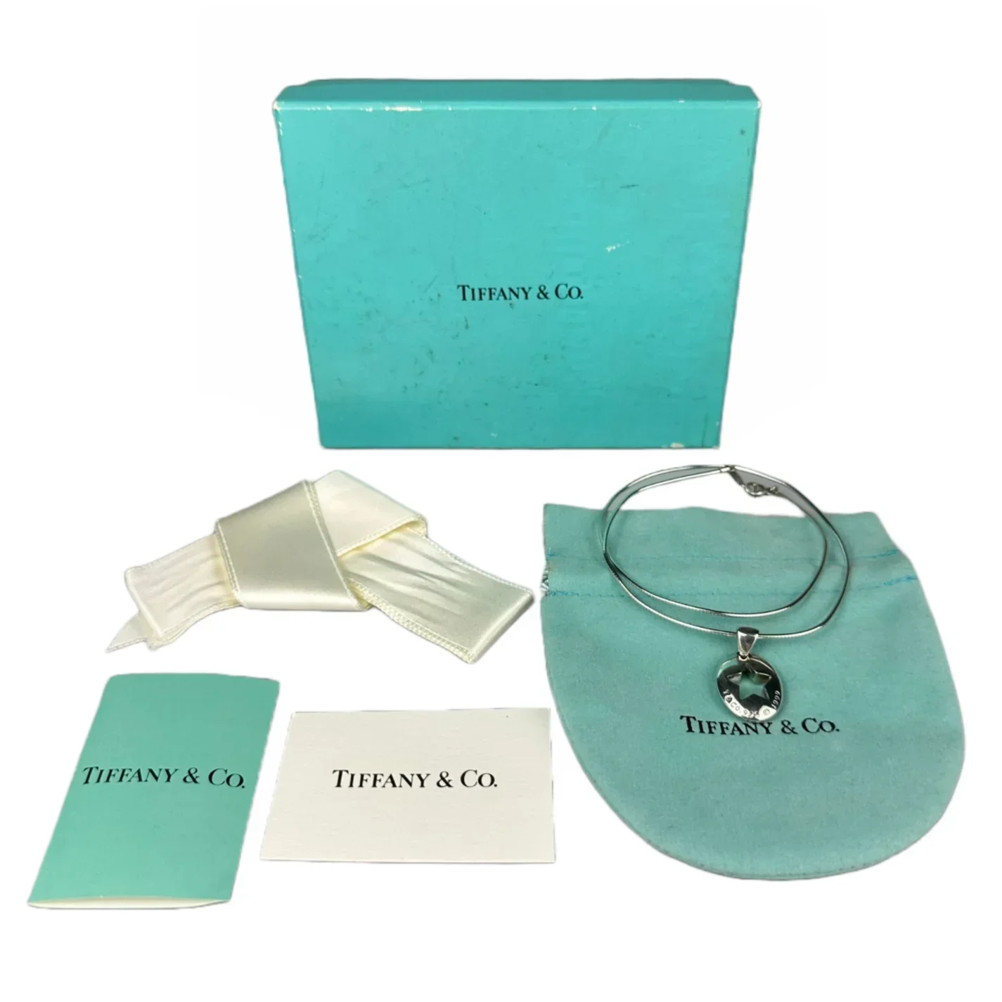 Tiffany & Co. Stencil Star Necklace Pendant Sterling Silver - Image 3