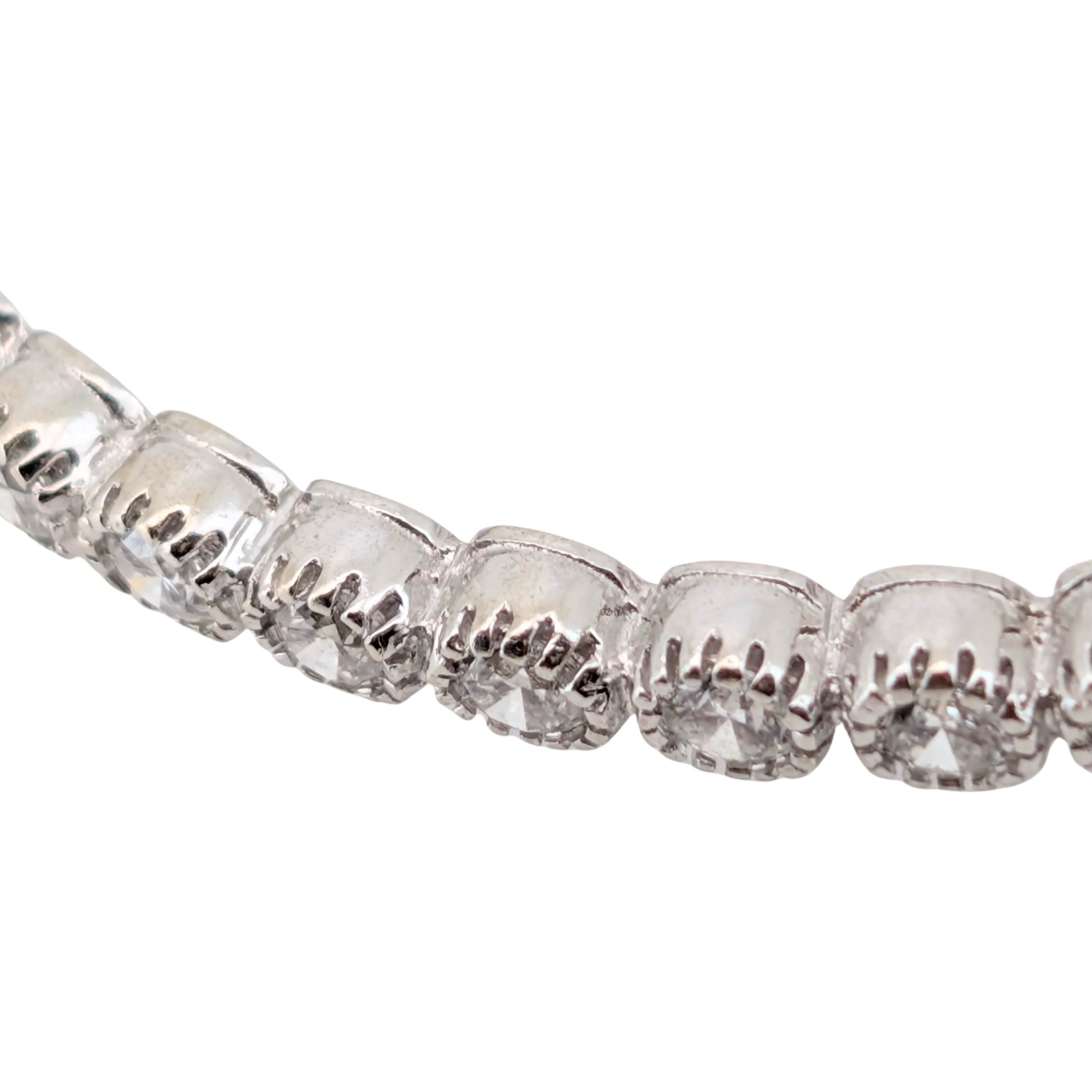 3.00Ct Natural Diamond Full Eternity Bangle In 18K White Gold - Image 7