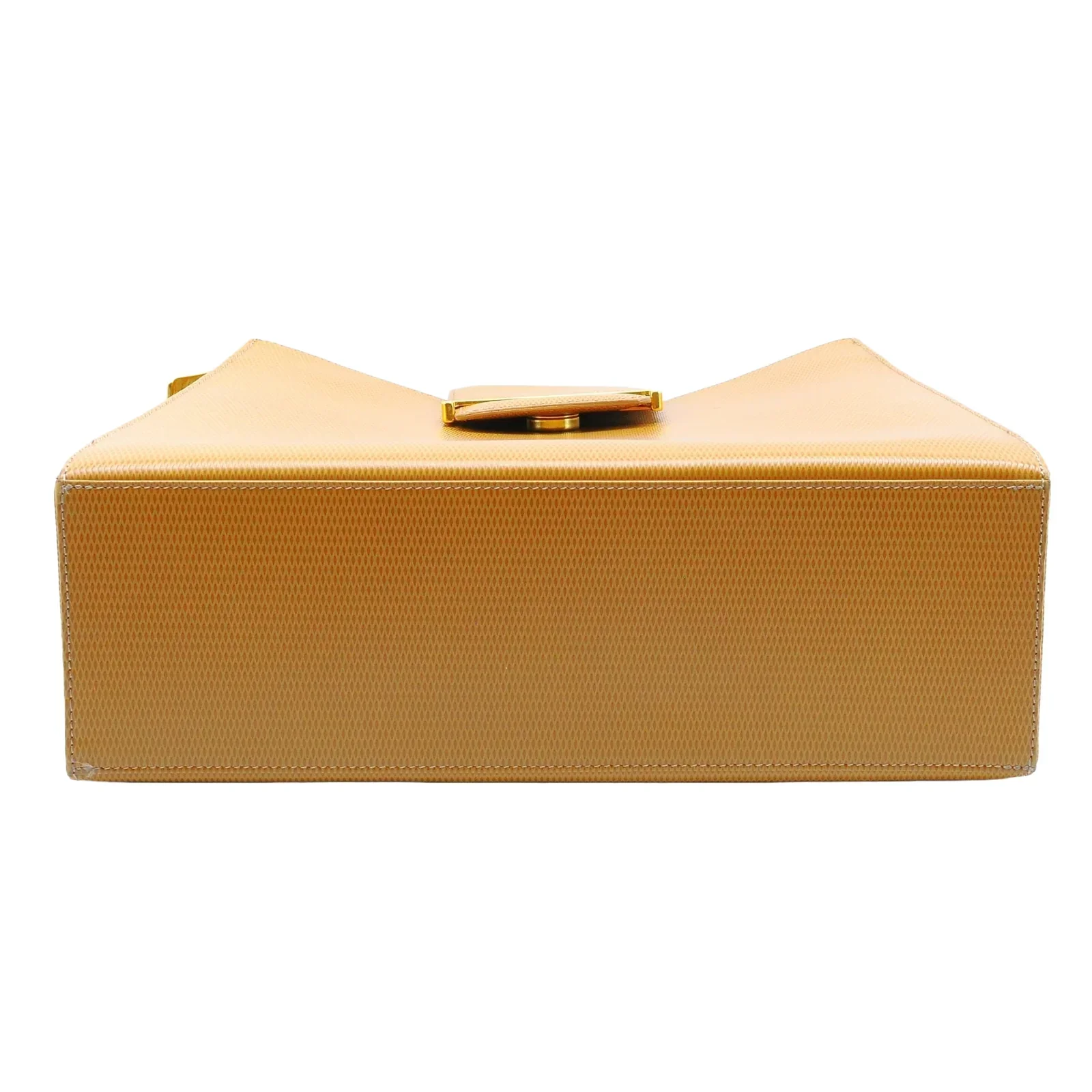 Yves Saint Laurent Lizard Embossed Leather Shoulder Bag Amber - Image 8