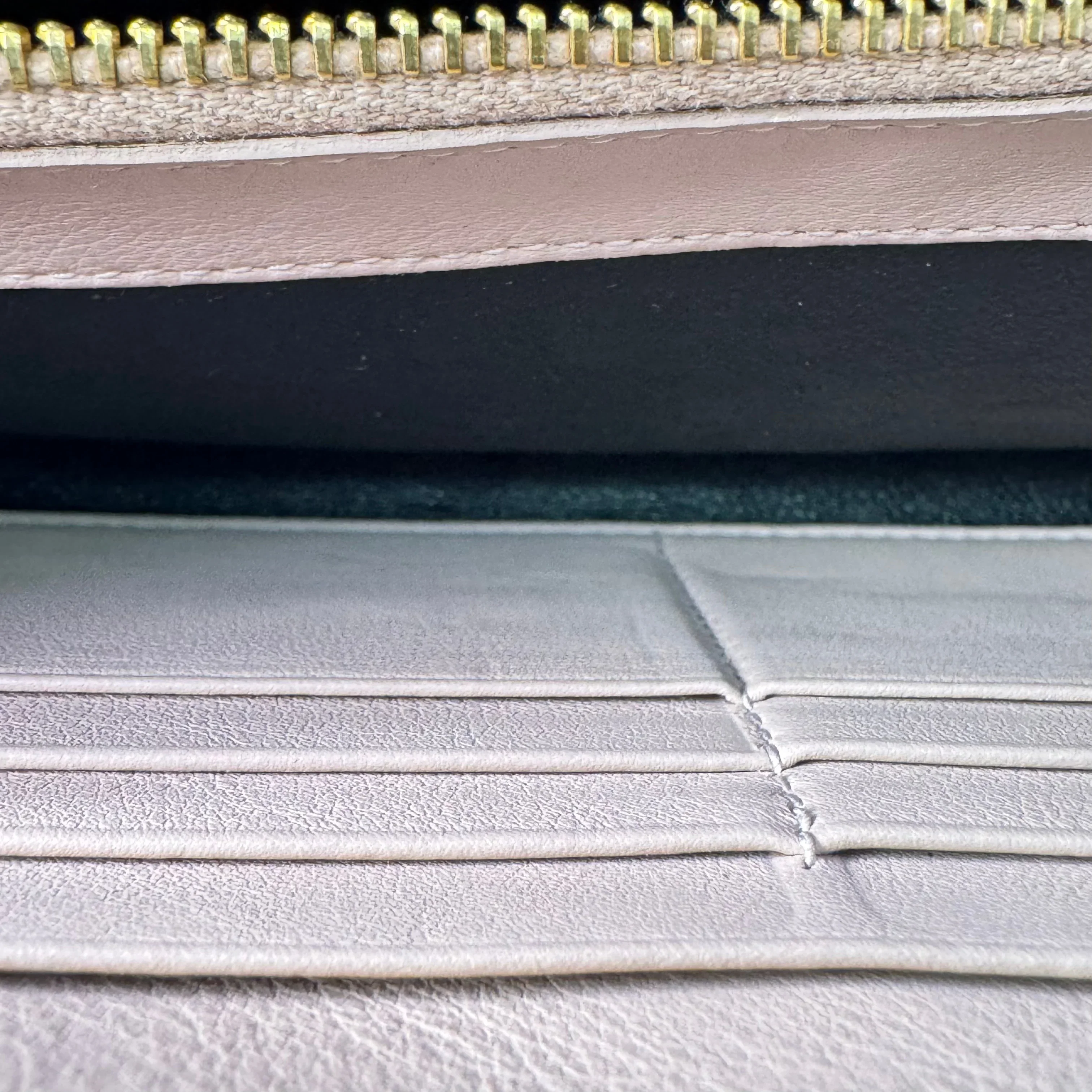 Yves Saint Laurent Smooth Calfskin Long Beige Wallet - Image 6